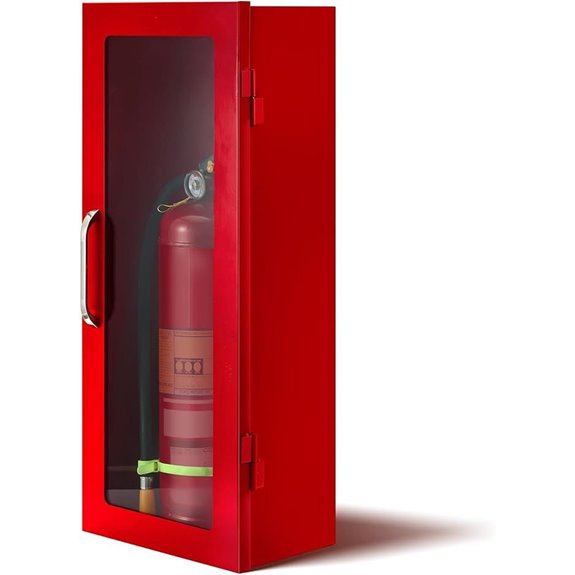 Zonon 10lb Fire Extinguisher Wall Mount Cabinet (Red)