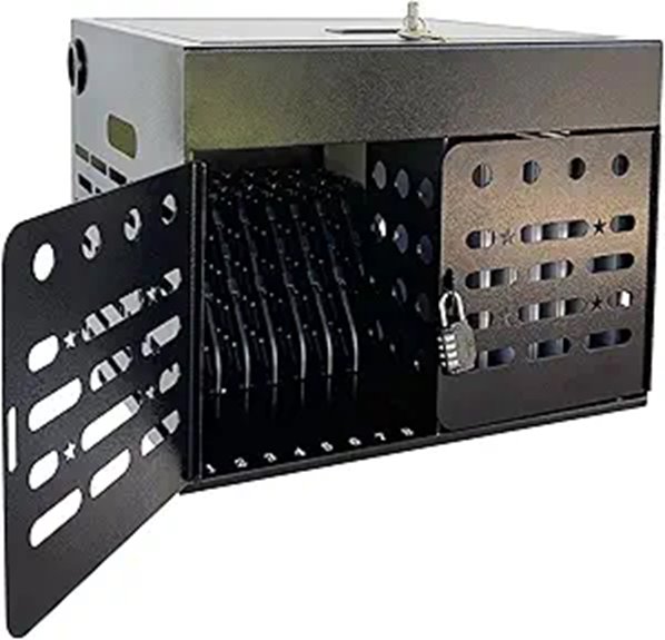 16-Device Secure Charging Cabinet with Lock
