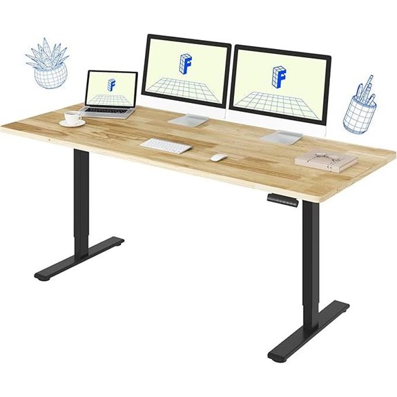 FLEXISPOT E3 Solid Wood Electric Standing Desk