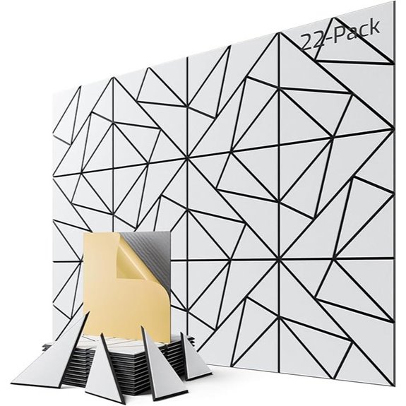 22-Pack Felt Acoustic Wall Panels