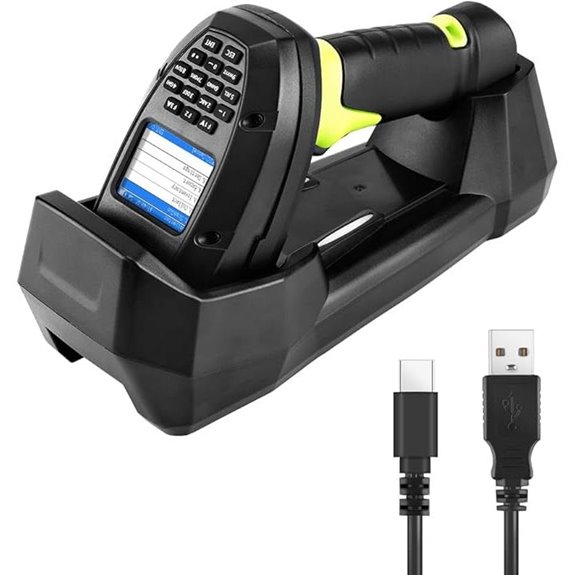 2D Wireless Barcode Scanner with LCD and Stand