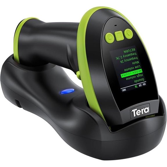 Tera Wireless Barcode Scanner with Screen and Charging