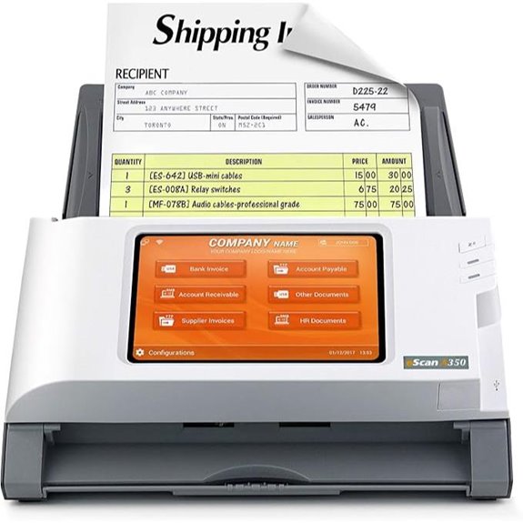 Plustek eScan Enterprise Wireless Network Document Scanner