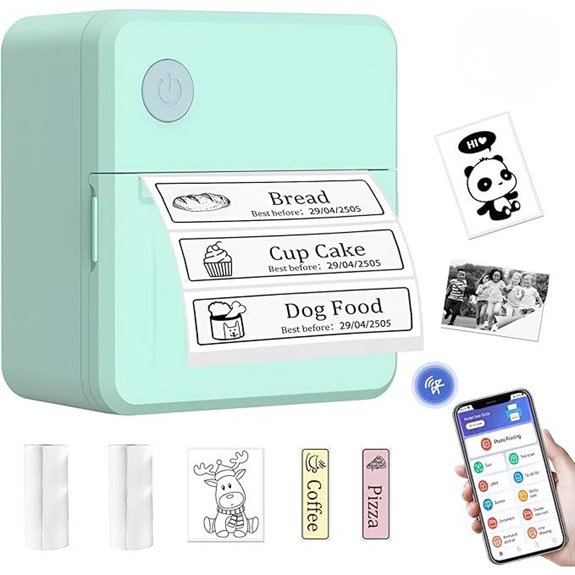 LECHPRO Bluetooth Label Maker with Tape Portable Printer