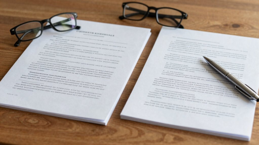 compare contract language carefully