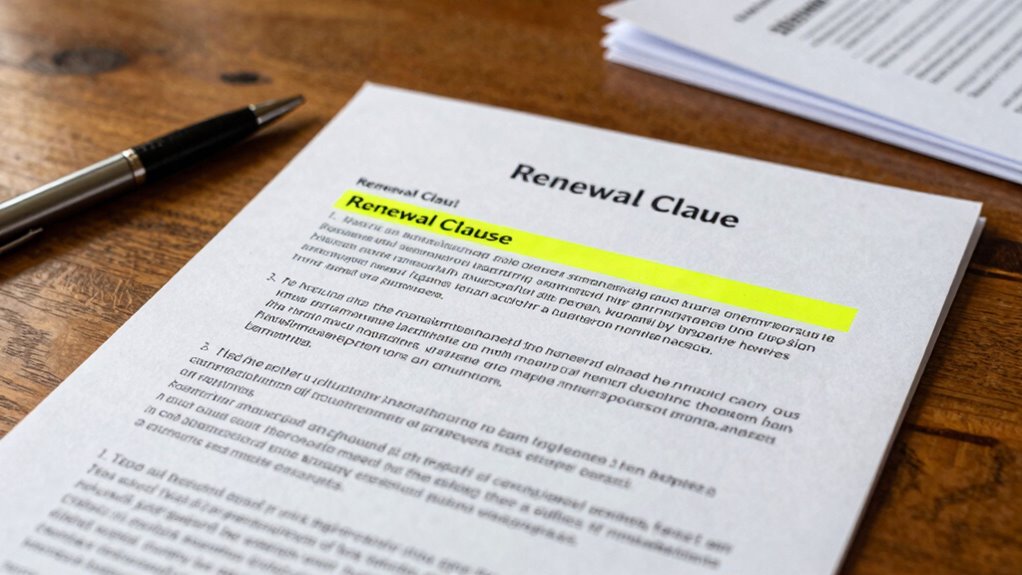 understanding renewal contract clauses